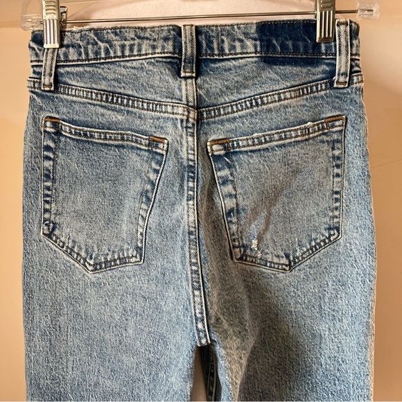 Abercrombie & Fitch The Dad High Rise Straight Leg Denim Jeans size 00L - Picture 7 of 8
